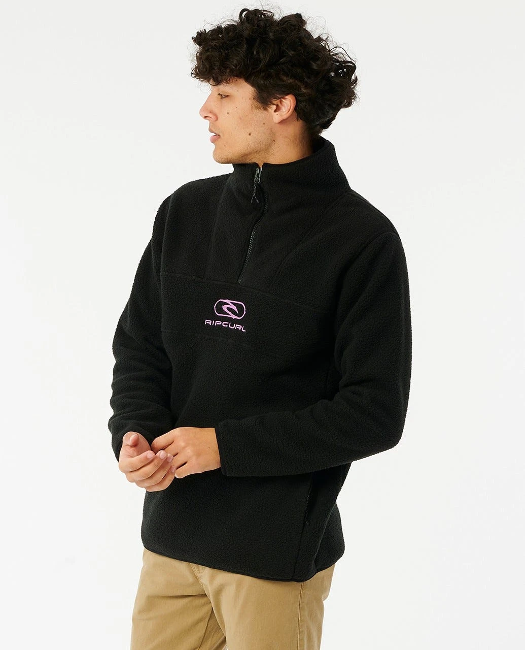 Rip Curl Bells Polar Fleece Mens In Black 4 Rip Curl Bells Polar Fleece Mens In Black - Image 2