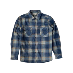 Vissla Eco-Zy Polar Long Sleeve Flannel Shirt Mens In Dark Denim