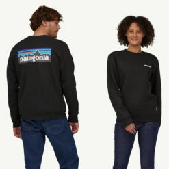 Patagonia P-6 Logo Uprisal Crew Mens In Black -New Look Vibe 39657 BLK CKDJ3 1800x 46099.1687404348