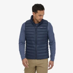 Patagonia Down Sweater Vest Mens In New Navy