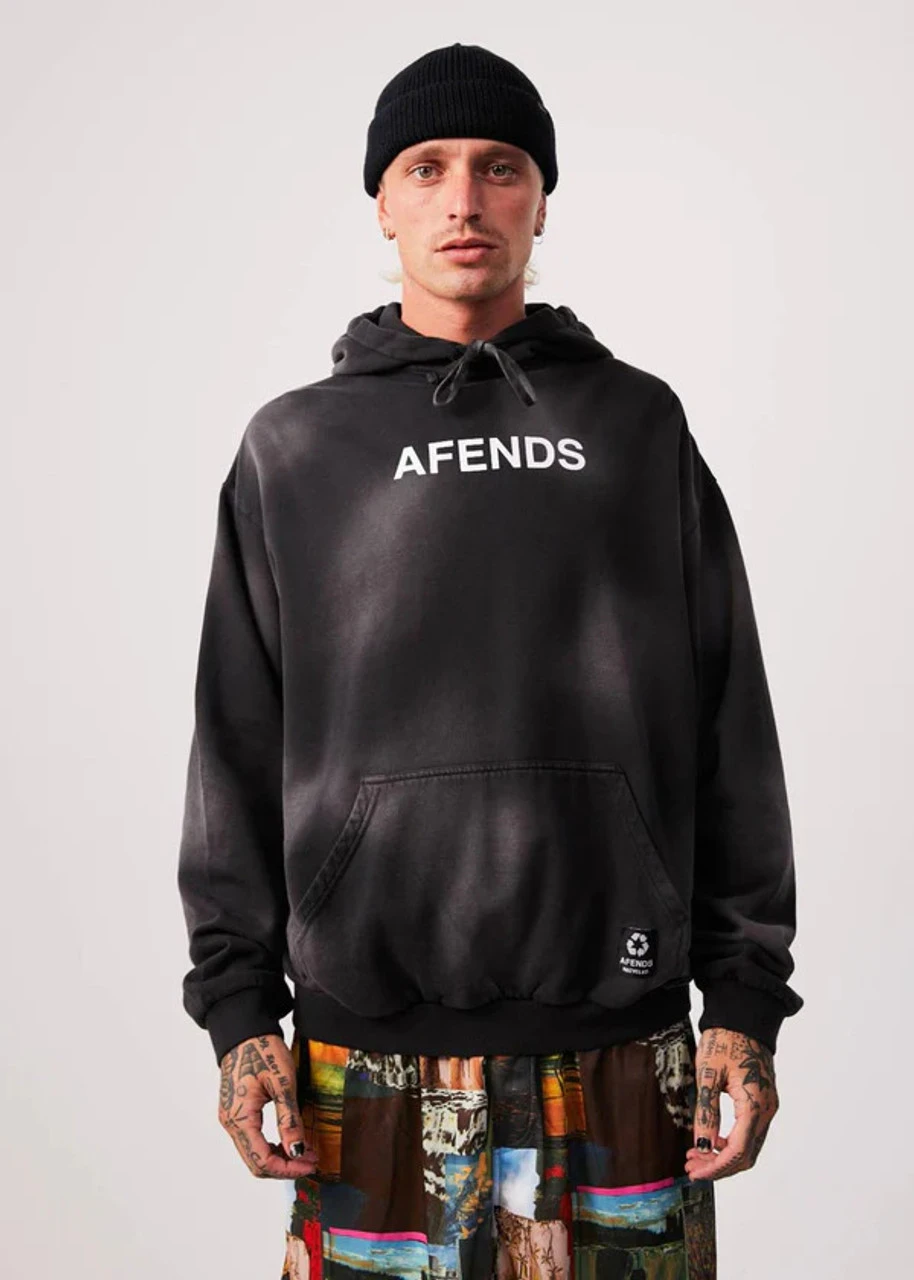 Afends Millions Recycled Hoodie Mens In Worn Black 3 Afends Millions Recycled Hoodie Mens In Worn Black