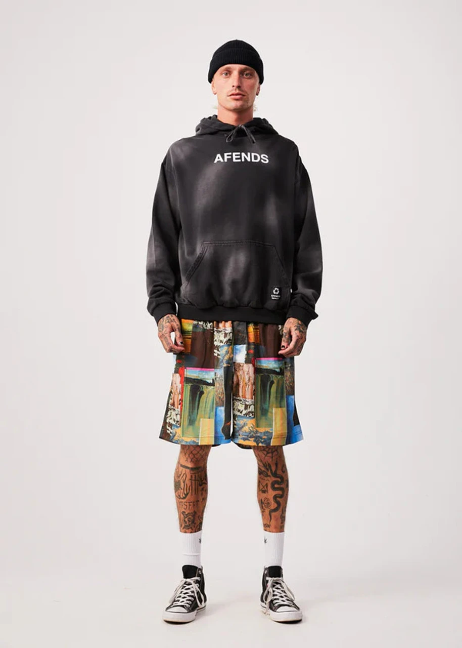 Afends Millions Recycled Hoodie Mens In Worn Black 5 Afends Millions Recycled Hoodie Mens In Worn Black - Image 3