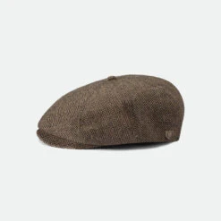 Brixton Brood Snap Cap In Brown Khaki