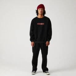 Former Legacy Crew Mens In Black Red -New Look Vibe FORMER Q2 23 Ffl 22401 Legacy Crew Pigment Black 7 77811.1689040901