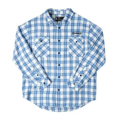 Former Silence Check Long Sleeve Shirt Mens In Pale Blue