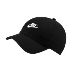 Nike Sportswear Heritage86 Futura Washed Cap In Black White