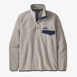 Patagonia LW Synch Snap-T Pullover Fleece Mens In Oatmeal Heather -New Look Vibe Patagonia LW Synch Snap T Pullover Fleece Mens in Oatmeal Heather1 48421.1668742946