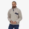 Patagonia LW Synch Snap-T Pullover Fleece Mens In Oatmeal Heather -New Look Vibe Patagonia LW Synch Snap T Pullover Fleece Mens in Oatmeal Heather 43407.1668742944