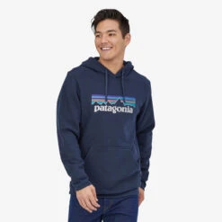 Patagonia P6 Logo Uprisal Hoodie Mens In New Navy