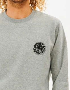 Rip Curl Wettie Icon Crew Mens In Grey Marle -New Look Vibe Rip Curl Wettie Icon Crew Mens in Grey Marle4 92056.1670282489