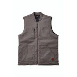 Brixton Builders Abraham Reversible Vest Mens In Charcoal Black