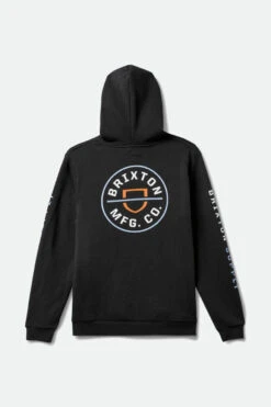 Brixton Crest Hood Mens In Black Dusty Blue Burnt Red -New Look Vibe brixton crest hood mens black dusty blue burnt red 2 46194.1676417151