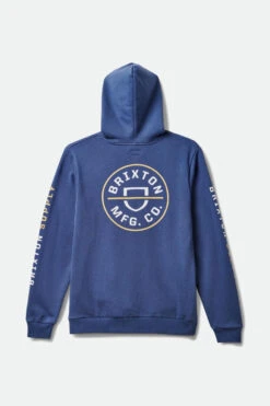 Brixton Crest Hood Mens In Pacific Blue Straw Off White -New Look Vibe brixton crest hood mens pacific blue straw off white 2 81286.1676417136