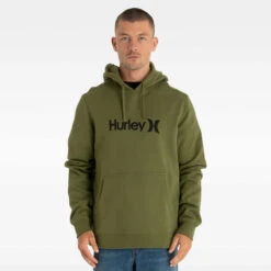 Hurley One And Only Solid Seasonal Hoodie Mens In Moss Green