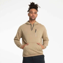 Hurley Perth Heat Pullover Fleece Mens In Khaki