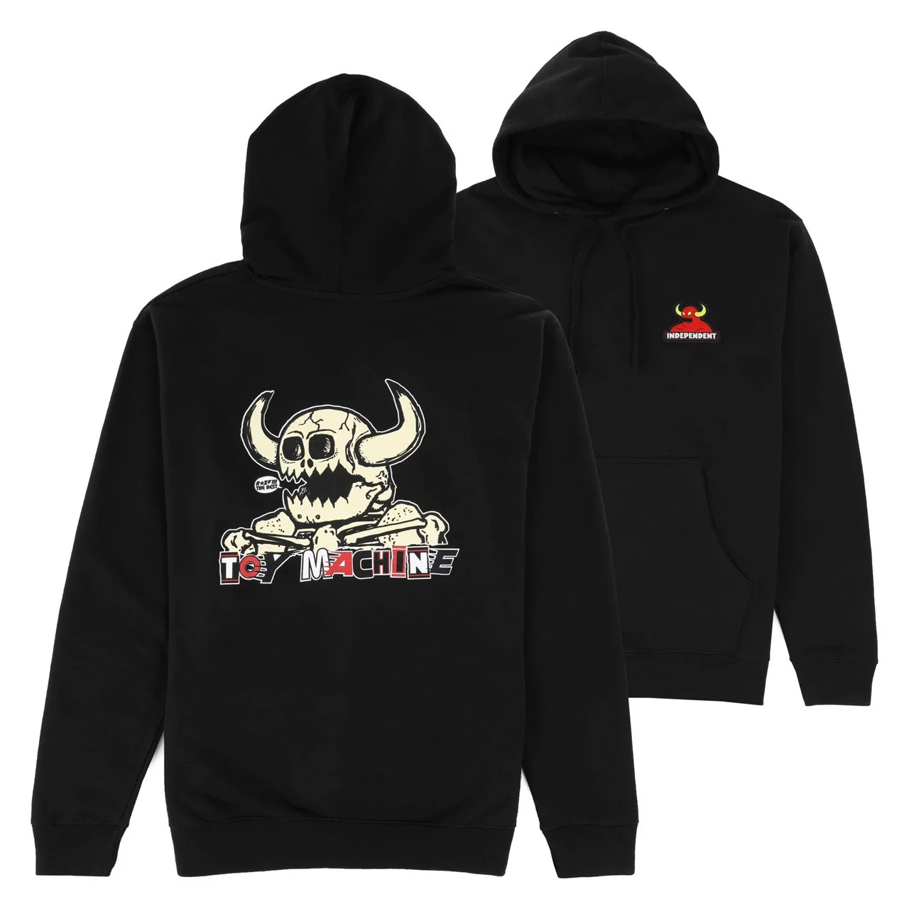 Independent X Toy Machine Mash Up Midweight Hoodie In Black 7 Independent X Toy Machine Mash Up Midweight Hoodie In Black - Image 5