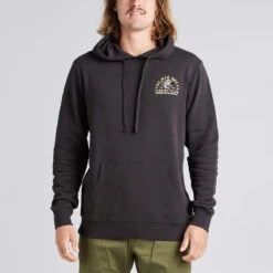 Mad Hueys Fishing Club Pullover Hoodie Mens In Vintage Black