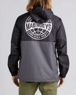 Mad Hueys Hueys Global Pullover Spray Jacket Mens In Black Char -New Look Vibe mad hueys hueys global pullover spray jacket mens black char 3 79916.1675901184