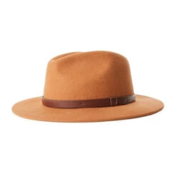 Brixton Messer Fedora Hat In Hide