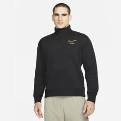 Nike SB Graphic Half Zip Fleece Mens In Black Gold