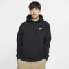 Nike Sportswear Club Hoodie Mens In Black