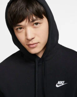 Nike Sportswear Club Hoodie Mens In Black -New Look Vibe nike sportswear club hoodie mens black 2 04460.1660695149