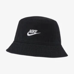 Nike Sportswear Futura Wash Bucket Hat In Black