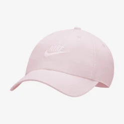 Nike Sportswear Heritage86 Futura Washed Cap In Pink Foam White