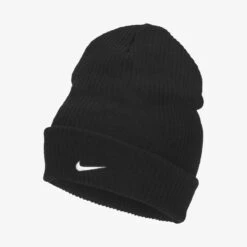 Nike Sportswear Utility Swoosh Beanie In Black White