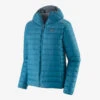 Patagonia Down Sweater Hoody Mens In Wavy Blue