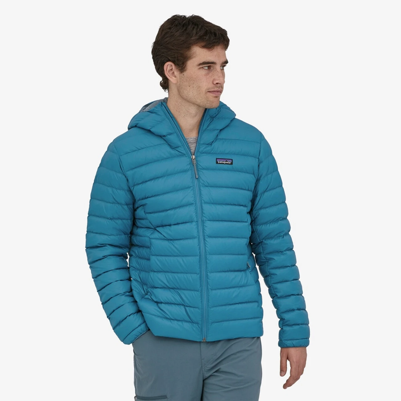 Patagonia Down Sweater Hoody Mens In Wavy Blue 4 Patagonia Down Sweater Hoody Mens In Wavy Blue - Image 2