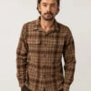 Rhythm Check Long Sleeve Shirt Mens In Tobacco -New Look Vibe rhythm check long sleeve shirt mens tobacco 1 41292.1677041027