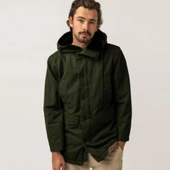 Rhythm M22 Parka Jacket Mens In Olive