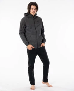 Rip Curl Viral Anti Series Zip Thru Hoodie Mens In Black -New Look Vibe ripcurl viral anti series zip thru hoodie mens black 31886.1677732215