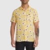 RVCA Go Go Short Sleeve Shirt Mens In Cornsilk -New Look Vibe rvca go go short sleeve shirt mens cornsilk 1 06950.1660613564