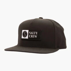 Salty Crew Alpha Tech 5 Panel Cap Mens In Black