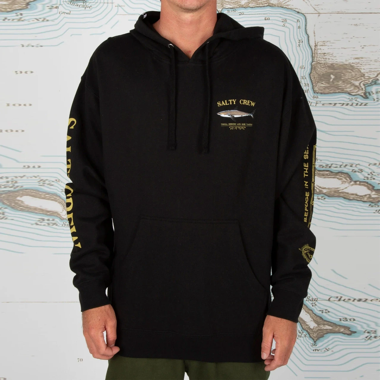Salty Crew Bruce Hoodie Mens In Black 3 Salty Crew Bruce Hoodie Mens In Black