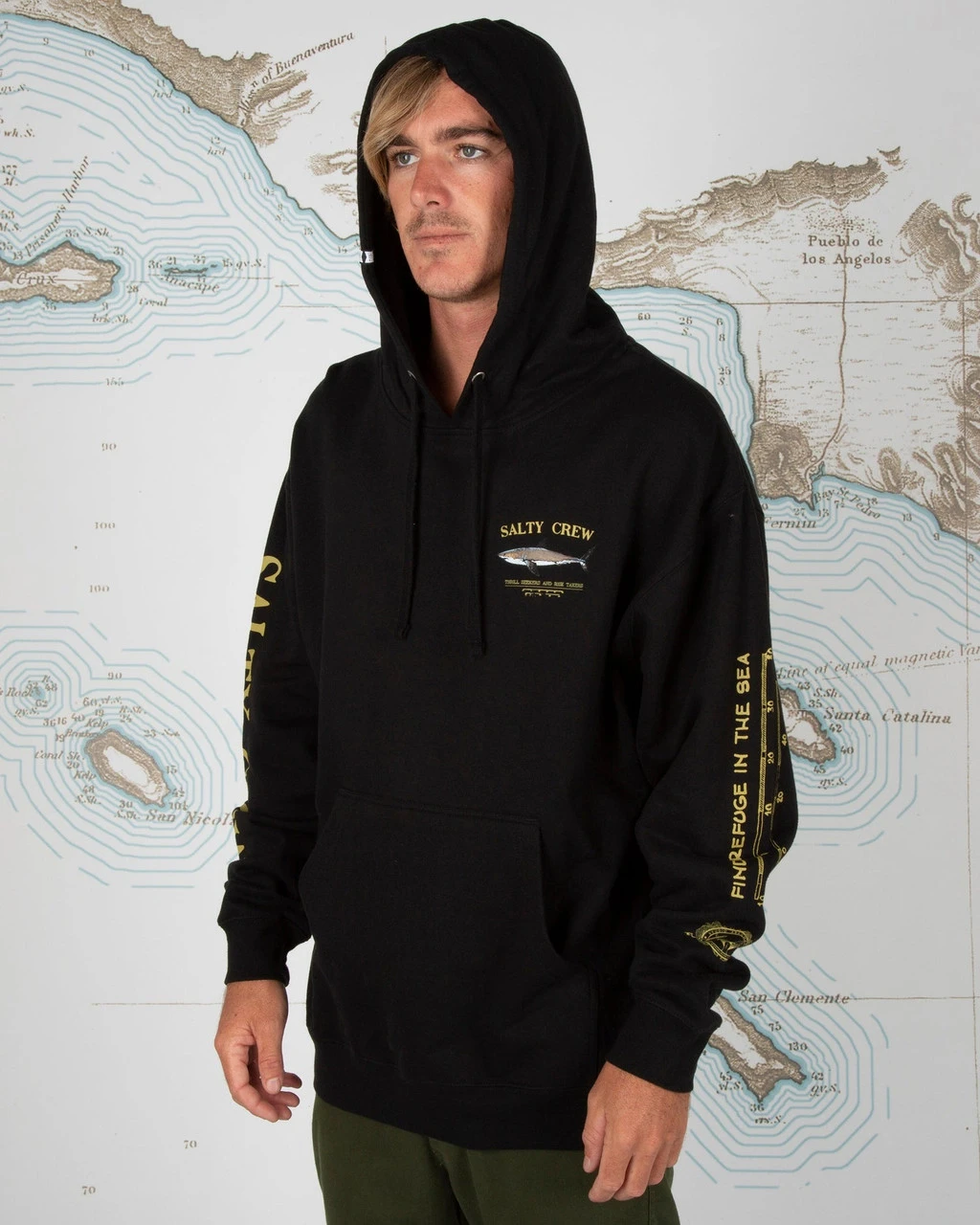 Salty Crew Bruce Hoodie Mens In Black 5 Salty Crew Bruce Hoodie Mens In Black - Image 3
