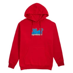 Toy Machine Devil Cat 90s Hoodie Mens In Red