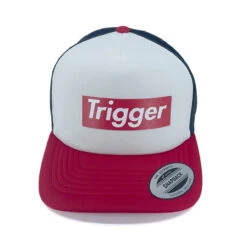 Trigger Bros Farrugia Trucker Hat In Red White Navy -New Look Vibe trigger bros farrugia trucker hat red white navy 2 28251.1641863669
