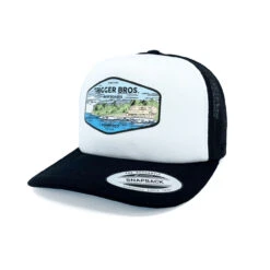 Trigger Bros Point Leo Trucker Hat In Black White