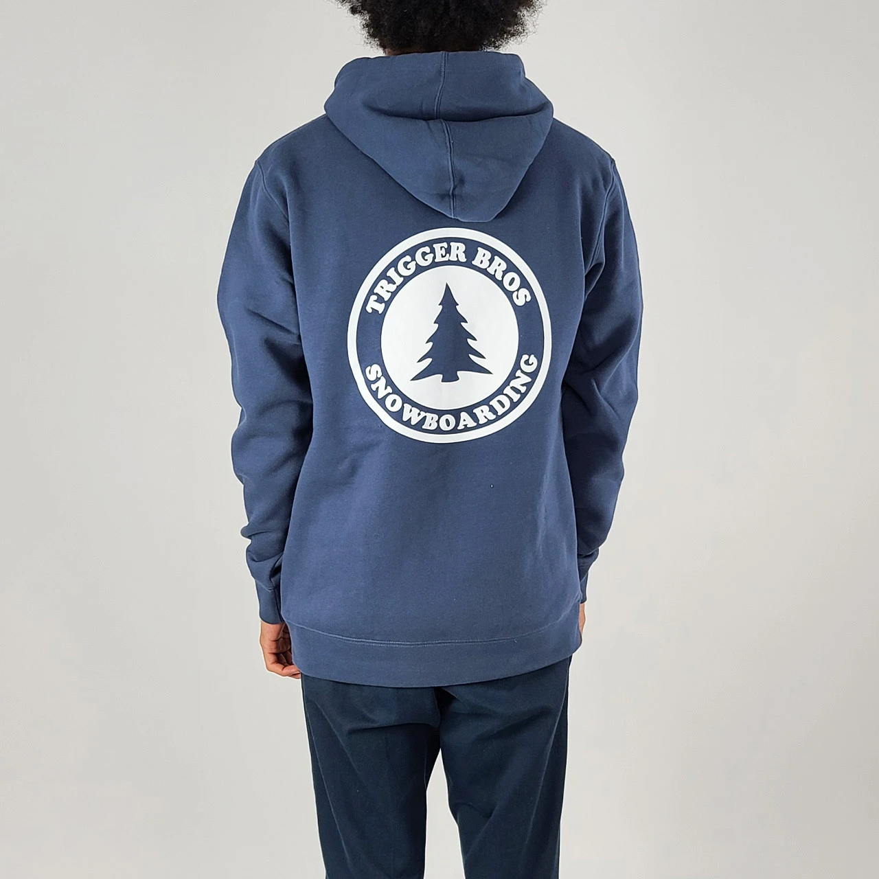 Trigger Bros Snowboarding Hoodie Mens In Petrol Blue 4 Trigger Bros Snowboarding Hoodie Mens In Petrol Blue - Image 2